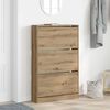 vidaXL Shoe Cabinet artisan oak 31.5" x 8.3" x 49.4" Engineered wood