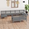 vidaXL Garden Lounge Set Grey Solid pinewood Standard Modular