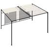 vidaXL Gazebo with Retractable Roof 9.8‘x13.1‘x7.5‘ Cream 0.59 oz/ft²