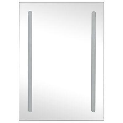 vidaXL LED Bathroom Mirror Cabinet 19.7"x5.1"x27.6"