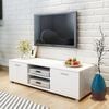 vidaXL TV Stand High-gloss white Engineered wood, MDF Medium TV Cabinet