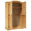 vidaXL Wardrobe Brown Solid Pinewood Large Wardrobe Rectangular