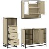 vidaXL Bathroom Furniture Set Sonoma Oak Engineered wood, Metal, Glass