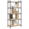 vidaXL Bookcase Sonoma oak Engineered wood Tall Adjustable Feet