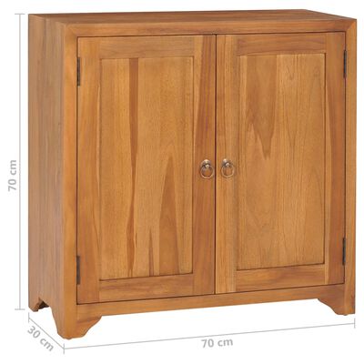 vidaXL Cabinet 27.6"x11.8"x27.6" Solid Wood Teak