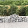 vidaXL Gabion Basket Set of 15 Silver Galvanized Iron Large