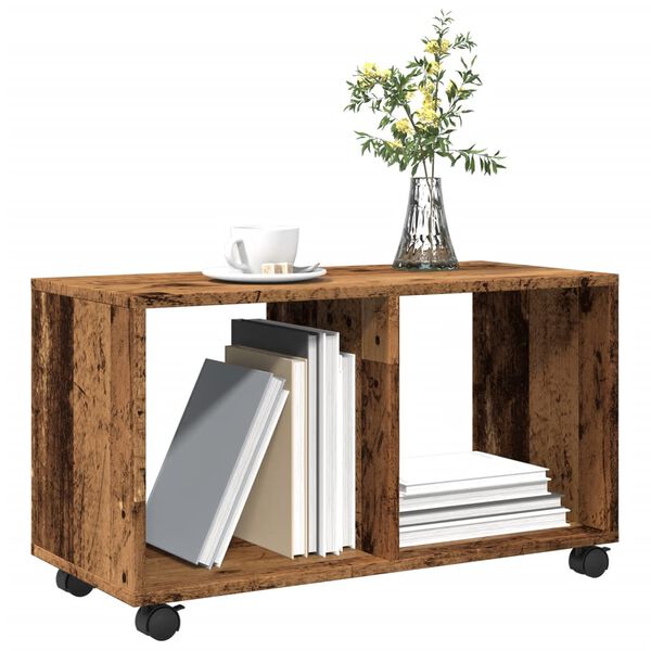 vidaXL Rolling cabinet Old wood Engineered wood Medium Rollable