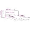 vidaXL Floor Sofa Bed 2-in-1 Light Grey 122x204 x 21.7 " Velvet