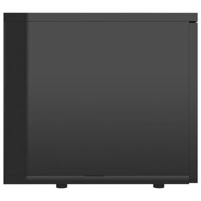vidaXL TV Stand High Gloss Black 31.5"x13.4"x11.8" Engineered Wood