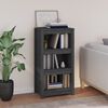 vidaXL Book Cabinet Grey Solid Pine Wood Medium Book Cabinet