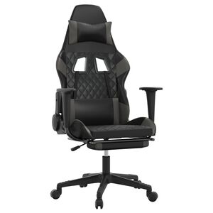 vidaXL Gaming Chair Black and Grey