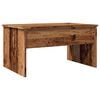 vidaXL Coffee Table Rustic Wood Engineered Wood Small Height-Adjustable