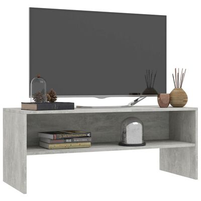 vidaXL TV Stand Concrete Gray 39.4"x15.7"x15.7" Engineered Wood