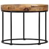 vidaXL Coffee Table Brown and black Solid mango wood and powder-coated steel