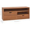 vidaXL TV Cabinet Natural Teak Solid Teak Wood 35.4 x 11.8 x 15.7 in