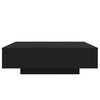 vidaXL Coffee Table Black Engineered Wood 39.4 x 39.4 in Modern