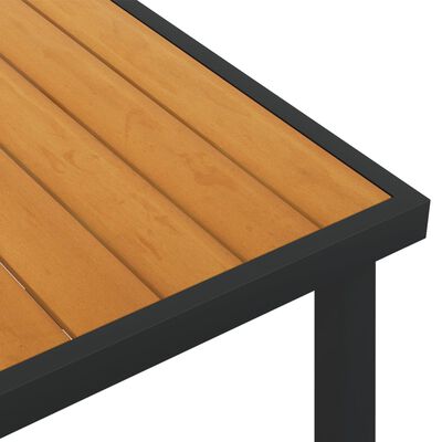 vidaXL Patio Table Brown 55.1"x35.4"x29.1" Aluminum and WPC