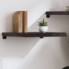 vidaXL Wall Shelf Dark Brown Solid oak wood 23.6x23.6 in Durable