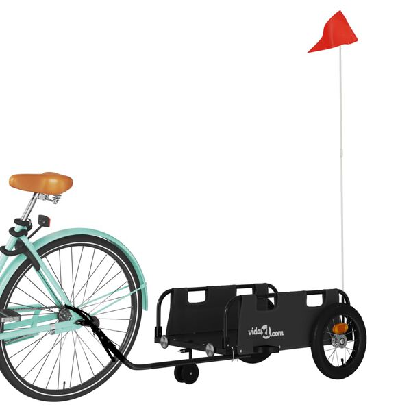 vidaXL Bike Trailer Black Oxford Fabric and Iron