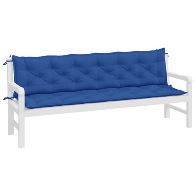vidaXL Garden Bench Cushions 2pcs Blue 78.7"x19.7"x2.8" Oxford Fabric