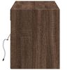 vidaXL TV Wall Cabinet Brown Oak Engineered Wood