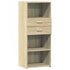 vidaXL Highboard Sonoma Oak Engineered Wood 19.7 x 16.7 x 48.8 in