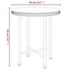 vidaXL Dining Table Black Steel Compact UV-resistant Bistro Table