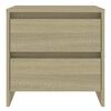 vidaXL Bedside Cabinet Set of 2 Sonoma Oak Engineered wood Compact