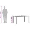 vidaXL Garden Table Beige Poly rattan, powder-coated steel, tempered glass