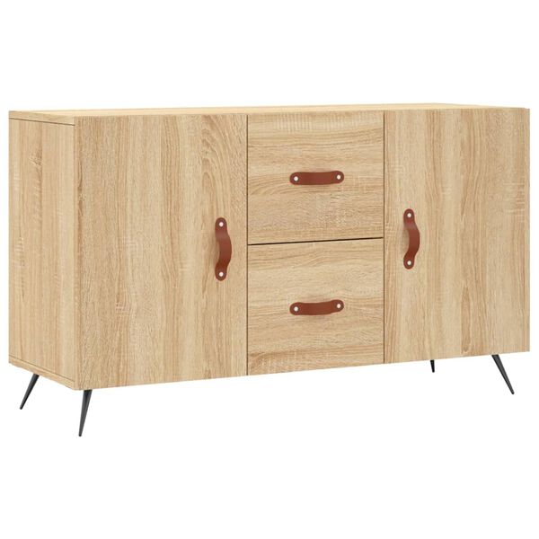 vidaXL Sideboard Sonoma oak Engineered wood and metal Medium Sideboard
