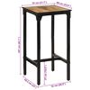 vidaXL Outdoor Bar Table Natural wood and black