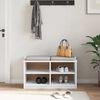 vidaXL Hallway Bench White Solid pinewood, engineered wood