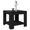vidaXL Coffee Table Black Engineered wood Compact Coffee Table Square