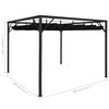 vidaXL Garden Gazebo Anthracite Powder-coated steel, 100% polyester