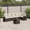 vidaXL Garden Sofa Set Brown