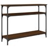 vidaXL Console Table Brown oak Engineered wood 39.4 x 11.4 x 29.5 in
