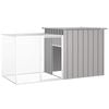 vidaXL Rabbit Cage Grey Galvanized Steel 78.7 in x 35.8 in x 39.4 in