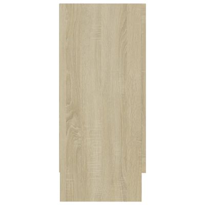 vidaXL Sideboard Sonoma Oak 47.2"x12"x27.6" Chipboard