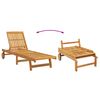 vidaXL Sun Lounger Set of 2 Brown Solid acacia wood Standard Foldable