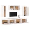 vidaXL TV Cabinet Set of 5 White Solid pine wood Multiple sizes