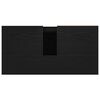 vidaXL Bathroom Sink Cabinet Black Oak 25.59 x 12.99 x 23.62 in