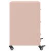 vidaXL Bedside Cabinet Pink Cold-rolled steel Medium Bedside Cabinet