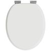 vidaXL Toilet Seats with Soft Close Lids 2 pcs MDF White (2x140798)
