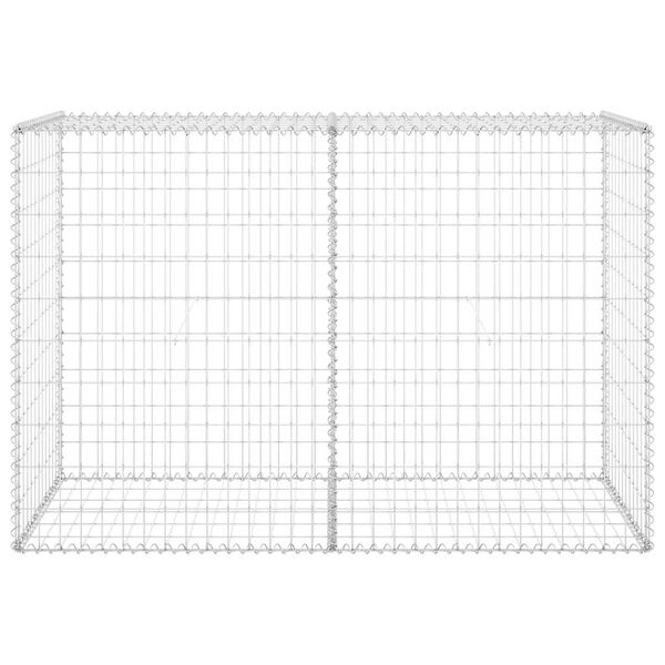 vidaXL Gabion Wall with Covers Galvanized Steel 59.1"x23.6"x39.4"