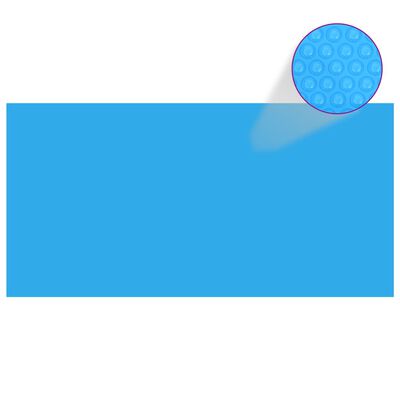 vidaXL Rectangular Pool Cover 472.4"x236.2" PE Blue
