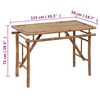 vidaXL Folding Garden Table Bamboo Medium Foldable Folding Garden Table
