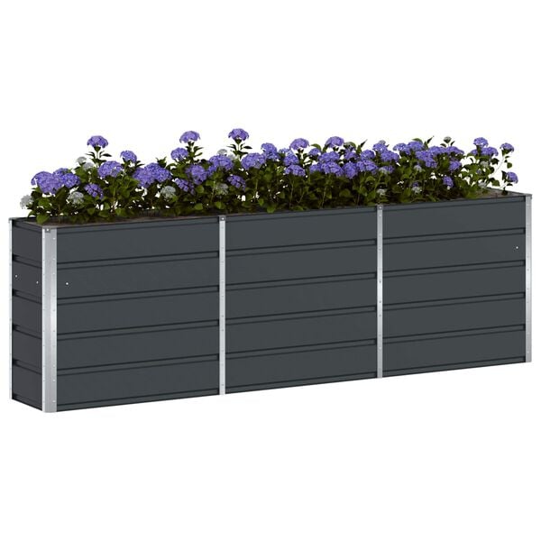 vidaXL Planter Anthracite 160 x 40 x 75 cm Steel