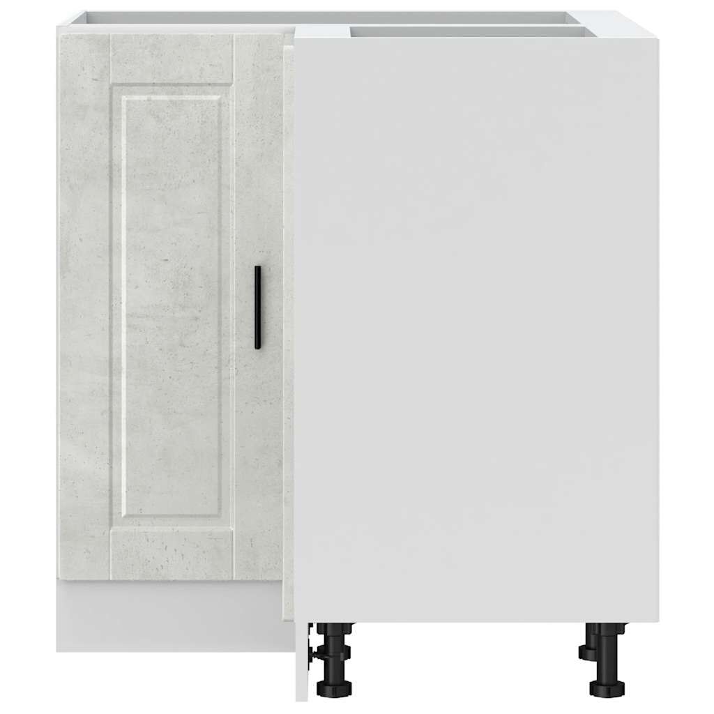 vidaXL Kitchen Corner Base Cabinet Concrete grey Engineered wood Compact