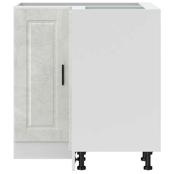 vidaXL Kitchen Corner Base Cabinet Concrete grey Engineered wood Compact