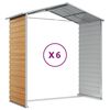vidaXL Garden Shed Light Brown Galvanized Steel Large Garden Shed